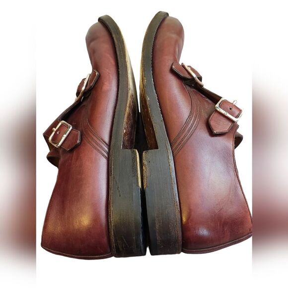 Men's Burgundy Leather Shoes - Picture 2 of 11